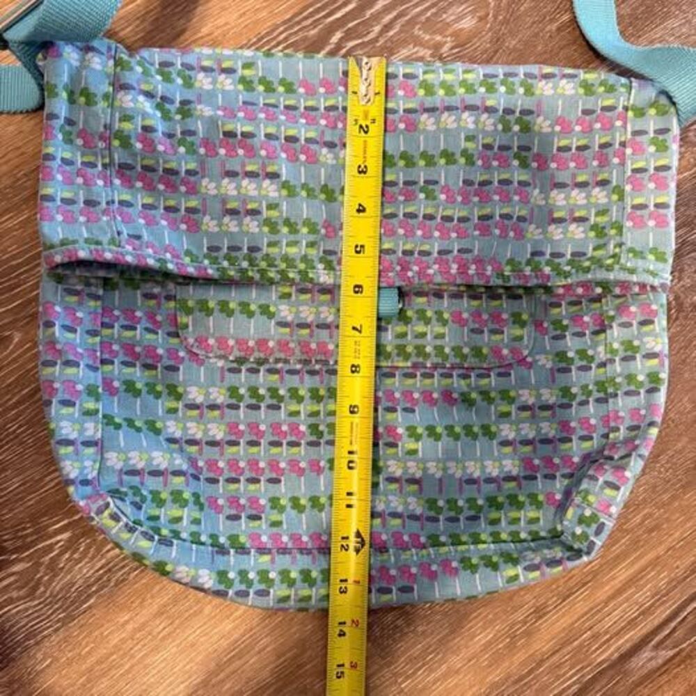 Floral Canvas Messenger Bag with Adjustable Strap